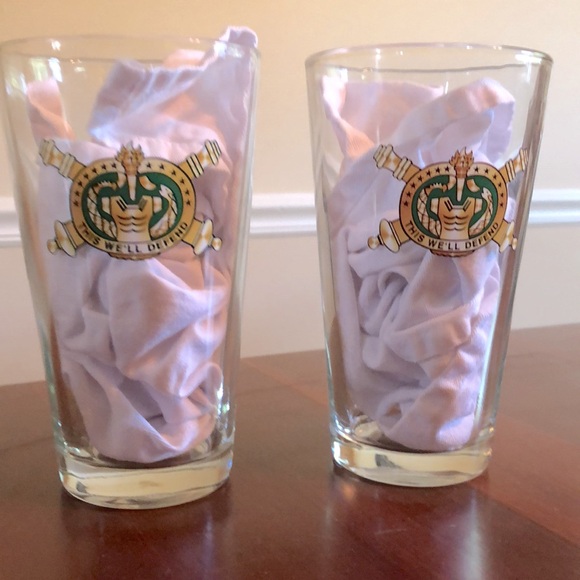 US Army 434th Field Artillery Brigade pint glasses military memorabilia - Picture 2 of 4